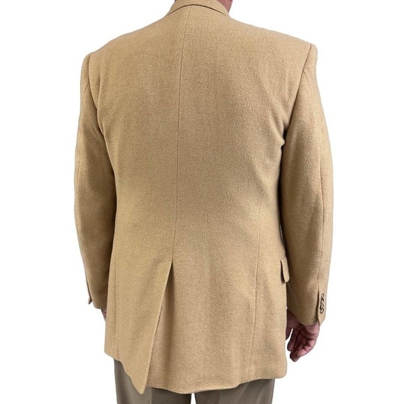 VTG Mens OPTIONS by STAFFORD 100% Camel Hair Sport Coat sz 42L - Picture 3 of 8